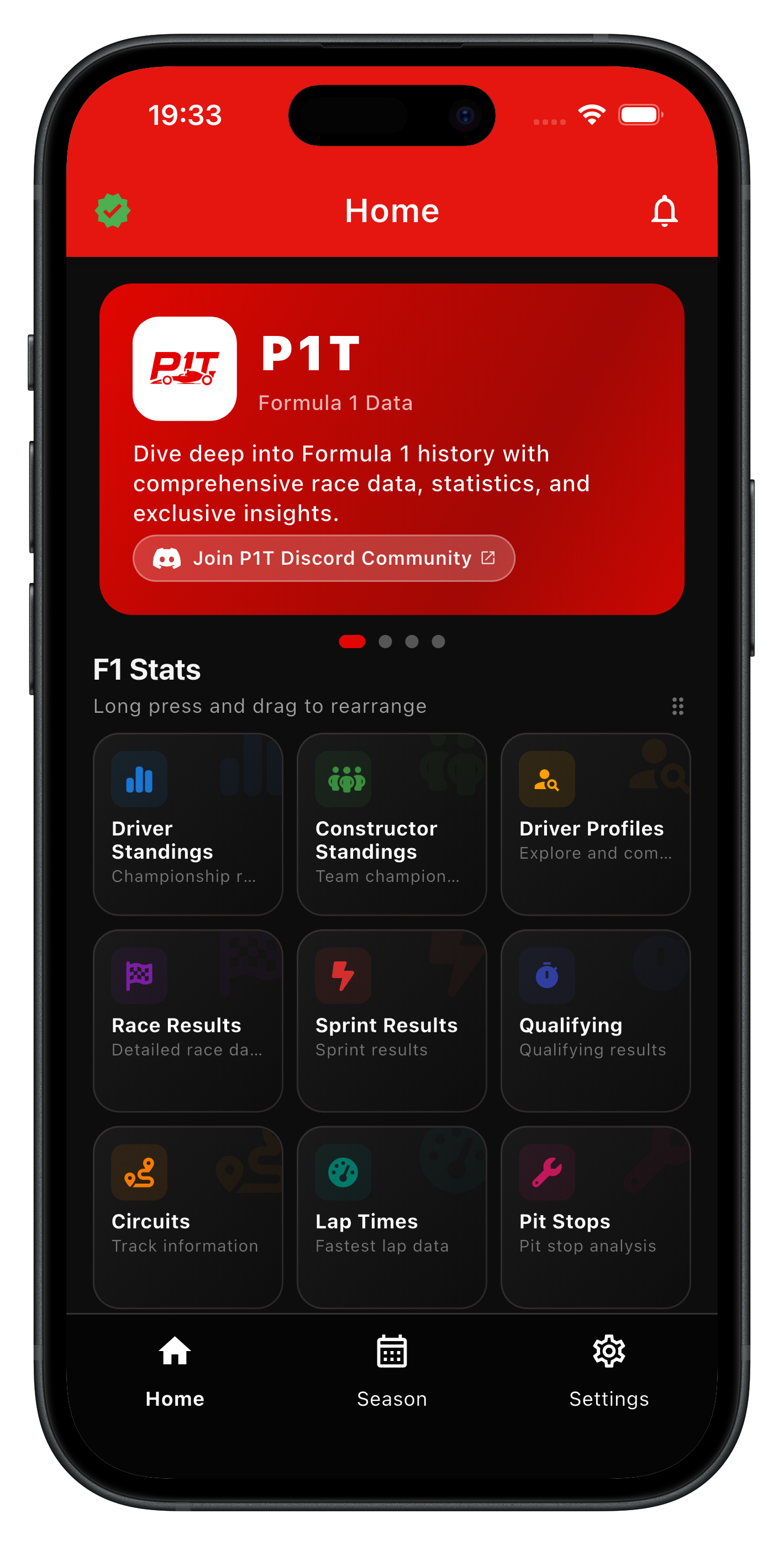P1T Home Dashboard